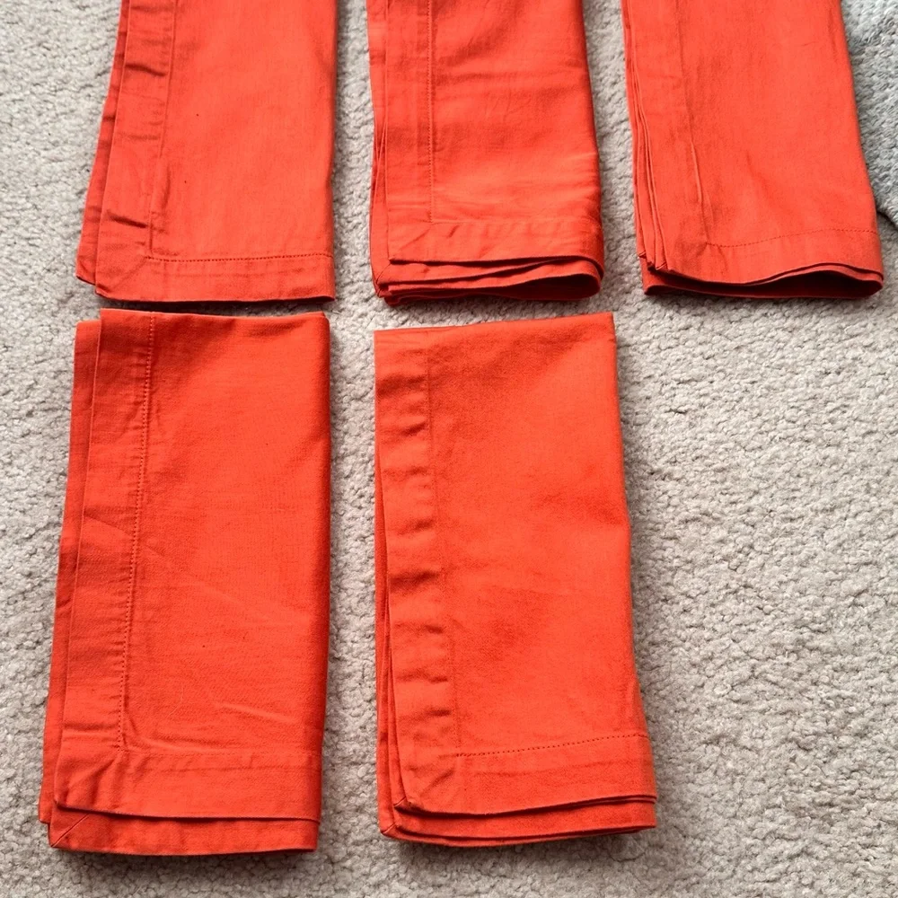 Crate & Barrel 100% Cotton Napkins Orange (19.5 Inch By 20 In)